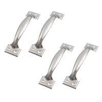 4 X Silver Tone Stainless Steel Pull Handles Grips 6นิ้วสำหรับ Windows Doors