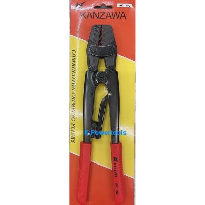 KANZAWA คีมย้ำหัวสาย NO.AK1200 ใช้กับขนาด 1.25, 2, 5.5, 8.0 mm. ใช้ไต้หวัน