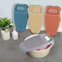 Thick Plastic Washing Machine with Soap Holder Portable Clothes Box Washboard Bathroom Non-slip Laundry Accessories