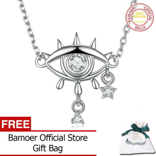 Bamoer dây chuyền xương đòn mắt quỷ bằng bạc ý 925 cho nữ trang sức tinh - ảnh sản phẩm 1