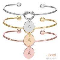 (TiKi) GoldSilver celet 26 Letter Bangel 26 Ladies Fashion Cheap JT