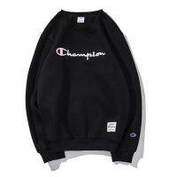 【Champion แชมป์คลาสสิกเย็บปักถักร้อยและกำมะหยี่เสื้อคอรอบ