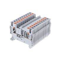 10ชิ้น/เซ็ต PT 2.5 Push-In Din Rail Mounted Terminal Blocks สปริง Screwless Feed