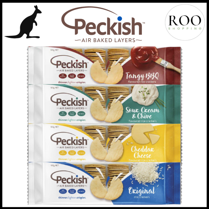 Peckish Thins Rice Crackers Assorted Flavours 100g Lazada