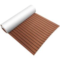 โฟมสัก Decking โฟม EVA Marine Faux เรือแผ่นปูพื้นระเบียงอุปกรณ์เสริม Marine สีน้ำตาลสีดำ450X2400X6mm