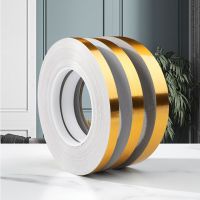 50m Roll Tile Gap Tape Brushed Gold Home Decoration Wall Seam Sealant Ceiling Self Adhesive Waterproof Stickers Decorations Adhesives Tape