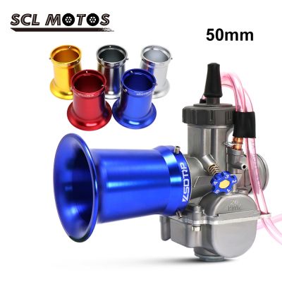 SCL MOTOS 50mm Modified Motorcycle Carburetor Air Filter Cup Long Wind Horn Cup For KOSO KEIHIN PWK 21 24 26 PE 28 30mm Carb