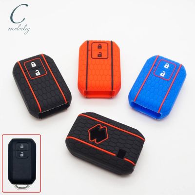 hot【DT】 Cocolockey Silicone Rubber Car Cover for New 2017 2019 2020 Wagon R Monopoly 2Button Keyless Holder