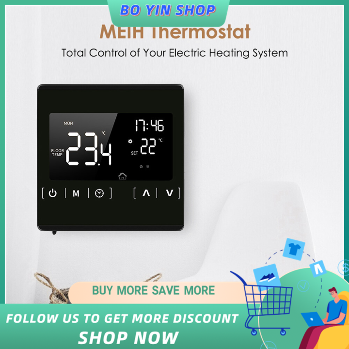 BO YIN Smart LCD Touchscreen Thermostat for Home Programmable Electric