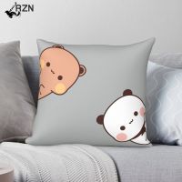 Panda Bear Bubu Dudu Square Pillowcase Polyester Linen Velvet Printed Zip Decor Car Cushion Cover