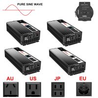 ERTU เครื่องแปลงไฟโซลาร์เซลล์บริสุทธิ์12V/24V/48V เป็น110V 220V AC หน้าจอ LCD ขายดี1500W 2500W 3000W ใหม่