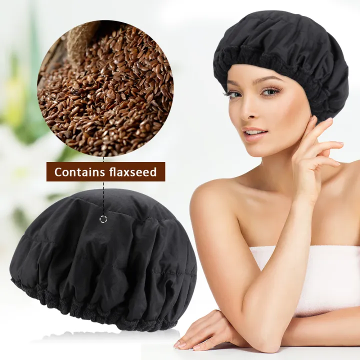 Flaxseed Care Cap Microwave Heating Steaming Cap Baked Oil Nursing Heating  Cap Wireless Promote Hair Growth Repair Damaged Care | Lazada