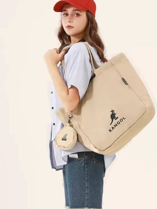 kangol-official-large-tote-bag-womens-large-capacity-commuter-bag-splash-proof-fitness-bag-kangaroo-shoulder-handbag