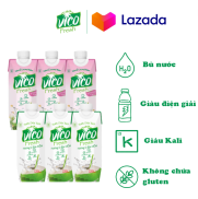 Combo 6 Hộp Nước Dừa Vico Fresh 330ml 3 Xiêm, 3 Sen