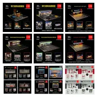 (ร้อน) G-FANS 1:64 Diorama Garage LED Lights Apple Store Model Shop