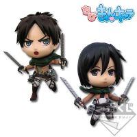 Mikasa &amp; Eren ของแท้ JP - Ichiban Kuji Banpresto [โมเดล Attack of Titan] (2 ตัว)