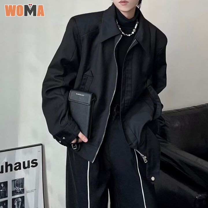 woma-เสื้อสำหรับผู้ชายปกแบรนด์แจ็คเก็ตอินเทรนด์ของผู้ชาย