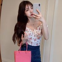 Sweet Shirt Floral Crop Top Women Summer Lace Trim Loose Tops Girl Blue Pink Crop Tops Outfits