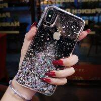 เคสดาวแวววาวไล่ระดับสีสุดหรูสำหรับ iPhone 14,13,12,11 Pro Max Xs Max XR iPhone 6 7 8 Plus 12 Mini นิ่มโทรศัพท์เคสฝาครอบ TPU ใส