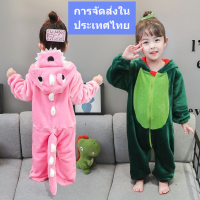 ชุดนอนเด็ก Jumpsuit ขนแกะ Thicken Dinosaur Hack Clothes ชายและหญิง Baby Crawler เสื้อผ้าฤดูใบไม้ร่วงและฤดูหนาวเด็ก Home Clothes