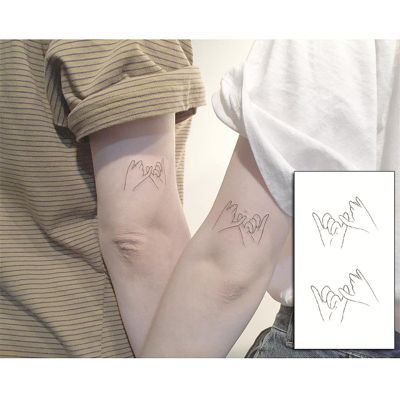 【YF】 Waterproof Temporary Tattoo Sticker Pull Hook Pattern Couple Adult Arm Leg Fake Men and Women