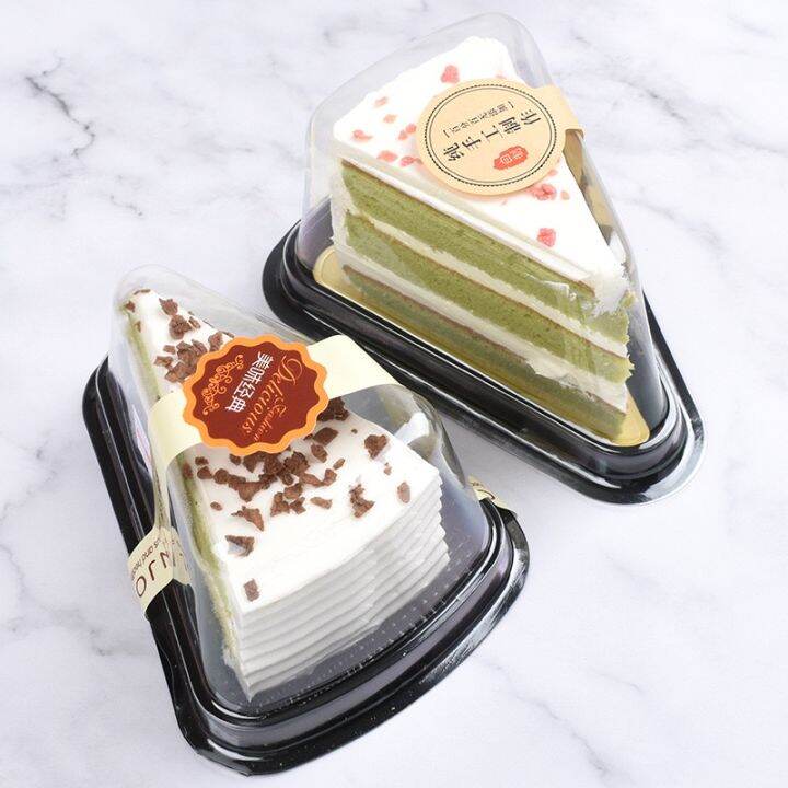 [10 PCS] SINGLE SLICE CAKE BOX Solo Cake Slice Parties Giveaway Takeout