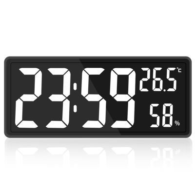 LED Digital Wall Clock, Large Digits Display,Indoor Temperature&amp;Humidity,for Farmhouse, Home,Classroom,Office