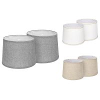 Lamp Shades Natural Linen Lampshades 12.6x11.6x9.8Inch High Replacement Fabric Lampshades for Table Lamp Floor Lamp