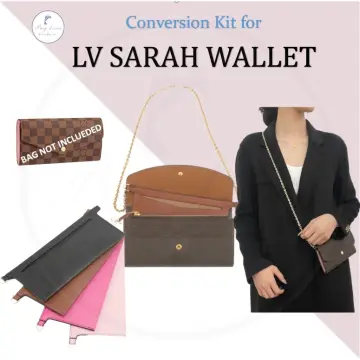 Conversion Kit Real Cowhide Leather Chain+Insert Change Your Tri fold Small  Wallet To A Small Crossbody Purse - AliExpress
