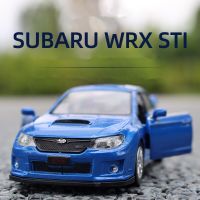 1:36ซับารัส Impreza WRX อัลลอยด์แบบแบบจำลองรถแข่งโลหะจำลองโมเดลรถของเล่นดึงกลับของขวัญสำหรับเด็กเก็บไดคัทส์