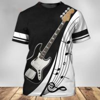 เสื้อยืดกีตาร์สไตล์ใหม่ Music Guitar Handler การพิมพ์ 3D Street Wear ผู้ชายแฟชั่นผู้หญิงบวกขนาดเสื้อยืดแขนสั้นเสื้อยืดเสื้อยืดเสื้อผ้าด้านบน XS-5XL