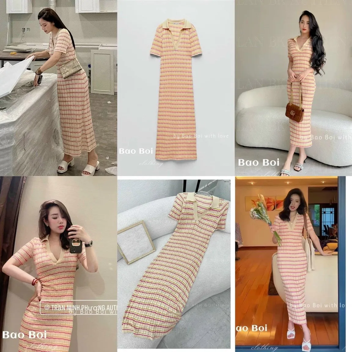 Váy Maxi Kẻ Ngang Cao Cấp Giá Xưởng Hot Nhất Năm Nay Sendovn