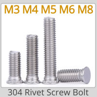 M3 M4 M5 M6 M8 304 สแตนเลสสตีลโลดโผนสกรูสกรูกดแผ่นแผ่นโลหะ Rivet Bolt-Shief