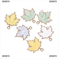 DAYDAYTO 10PcsSet Enamel Alloy Handmade Maple Leaf Charms Pendant DIY Craft Jewelry Gift [COD]