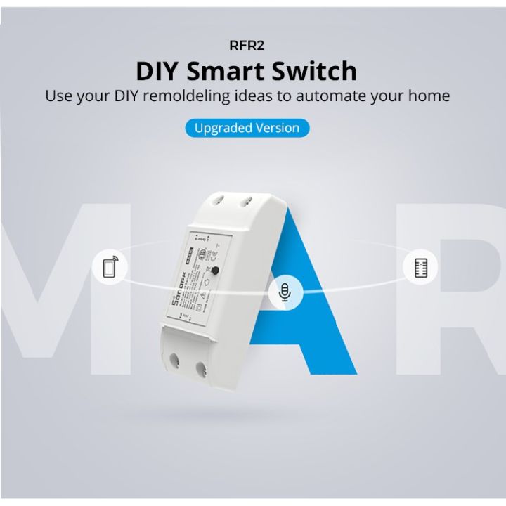 sonoff-rf-สวิตช์สั่งงานผ่าน-wifi-แถมฟรี-รีโมท-rf-รีโมท-รีโมททีวี-รีโมทแอร์-รีโมด