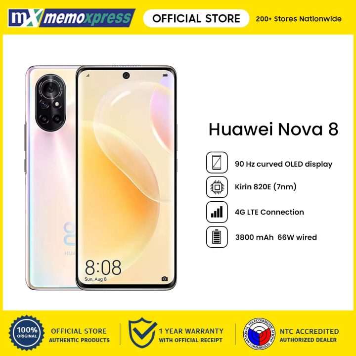 HUAWEI Nova 8 128GB ROM + 8GB RAM with Free Huawei Band 4e - Memoxpress ...