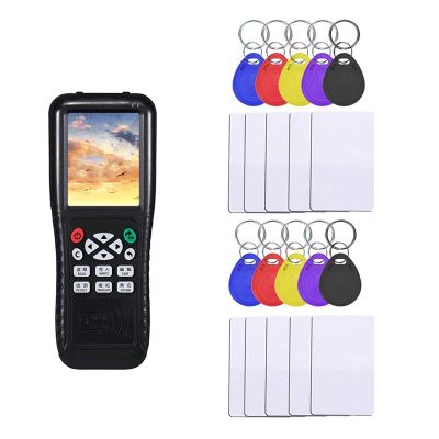 RFID Copier with Full Decode Function Smart Card Key English Version Reader Writer (10Pcs T5577 Key and 10Pcs UID Card)