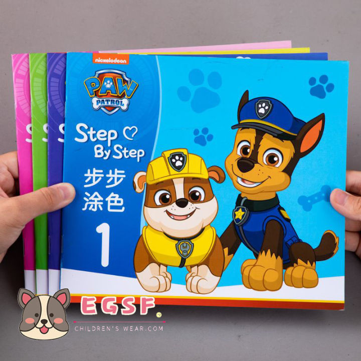 Paw Patrol 4Pcs ภาพวาดหนังสืออนุบาลสมุดระบายสี3-6ปีเด็กเรียนรู้ภาพวาดหนังสือ  Cartoon | Lazada.Co.Th