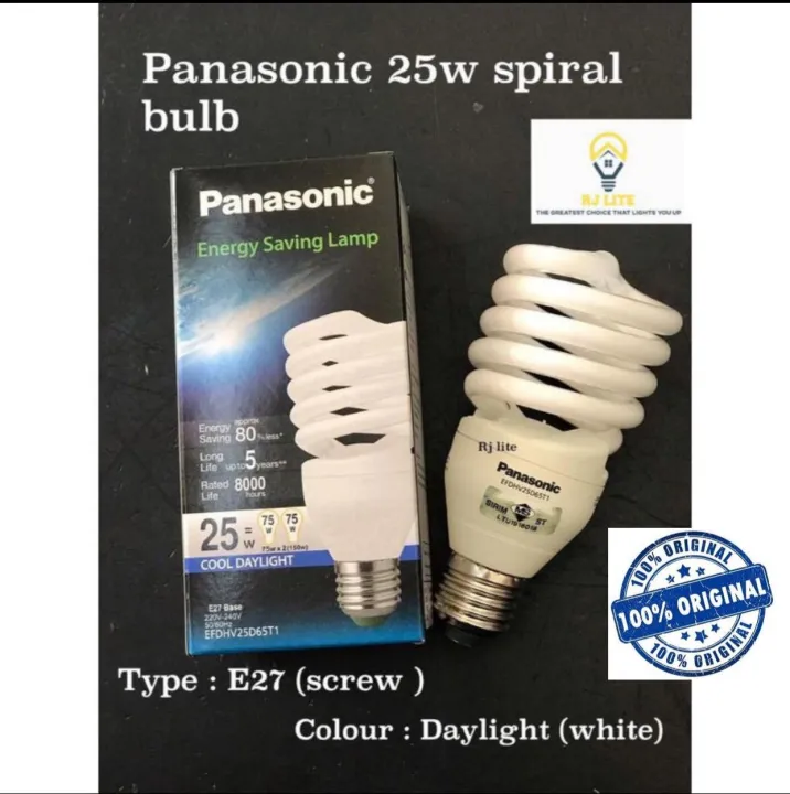 Panasonic 25W Spiral Bulb E27 type (daylight) Lazada