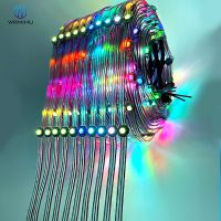 50/lot DC5V Pre-Soldered WS2812B SMD5050 IndividuaIIy AddressabIe Smart RGB Led Strip LED Heatsink Module String Adhesives Tape