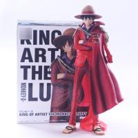 1ชิ้นLuffy 20th Anniversary Ver PVCตุ๊กตาขยับแขนขาได้เสื้อคลุมสีแดงUltimate Kingลัฟฟี่ซานจิZoro OPสะสม25ซม.