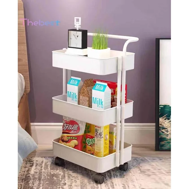 Thebest NEW 3-Tier Kitchen Utility Trolley Cart Shelf Storage Rack ...