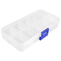 1 to 10 Compartment Plastic Storage Box Transparent for Pearl pin Jewelry Tools Small Accessories