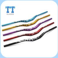 TT GLASSES 720มม. 780มม. มือจับจักรยานเสือภูเขา สีดำสีแดงสีฟ้า อะลูมิเนียมอัลลอยด์ ด้ามจับจักรยานเสือหมอบ MTB ทนทานต่อการใช้งาน แนวนอนแนวนอน มือจับลงเนิน จักรยานเสือภูเขา