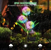 Outdoor Solar Lights IP65 Waterproof Dandelion Flowers Lamp Garden Decoration Lightting Lawn Yard Parks Wedding Holiday New Outdoor Lighting