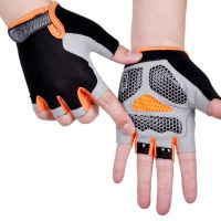 hotx【DT】 Cycling Gloves Anti-Slip Anti-Sweat Men Half Breathable Anti-Shock