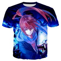 Rurouni Kenshin T-shirt อะนิเมะญี่ปุ่นซามูไรพิมพ์ 3D Street Wear ผู้ชายแฟชั่นผู้หญิงบวกขนาดเสื้อยืดเสื้อยืดเสื้อผ้าด้านบน