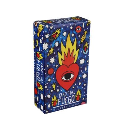 85AB 78pcs Tarot Del Fuego Cards Spanish Board Game Oracle Deck Electronic Guide Book