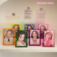 MINKYS New Arrival Kawaii Colored L Shape 3 inch Kpop Photocard Holder Idol Card Photo Holder Frame School Stationery