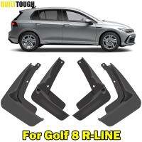 4x สำหรับ Vw Golf 8 Mk8 R-Line Gti Gtd Gte 2020 2021 2022 Hatchback ด้านหน้าแผ่นกันกระเซ็นหลังผ้าคลุมบังโคลนรถยนต์บังโคลน